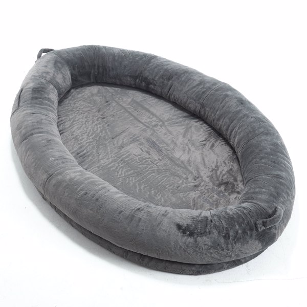 Human Dog Bed for Adult, Giant Extra Large Memory Foam Human Size Pet Bed for People, Fluffy Plush Dog Bed for Human with Storage Pocket  Cover Portable Handle Non-Slip Bottom