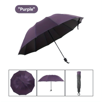 Extra Large Windproof Umbrella – 12-Rib Reinforced Design, Waterproof & Durable, Fits 2-3 People, Perfect for Business Travel, Students, Rain or Shine