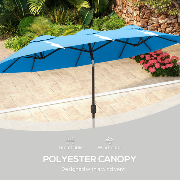 Outdoor beach umbrella /Cantilever Umbrella   Without base  ( Amazon Shipping)（Prohibited by WalMart）