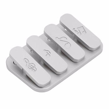 Fidget Clicker, Alloy 4/8 Keys Piano Keys Magnetic Fidget Slider Detachable Metal Fidget Toy Haptic Slider EDC Haptic Fidget Clicker Adults Fidget Toys(Silver)