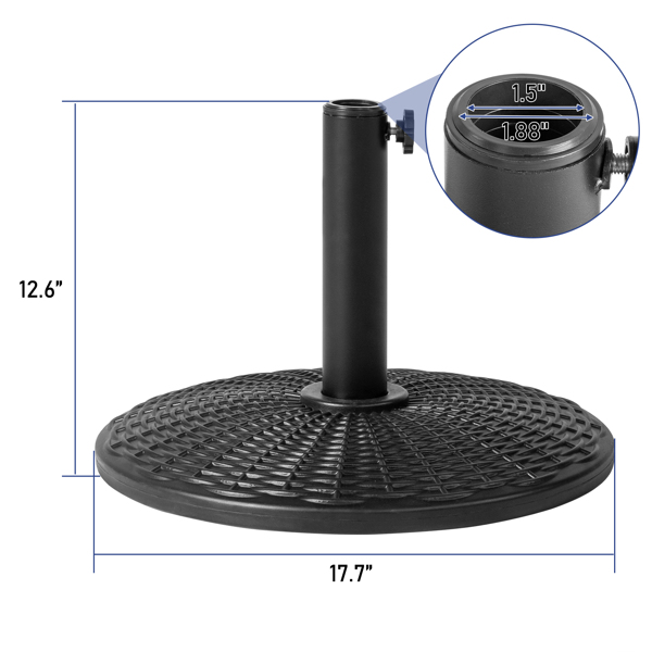 17.72 x 17.72 x 12.99 in Plastic Injection Base Imitation Rattan Pattern