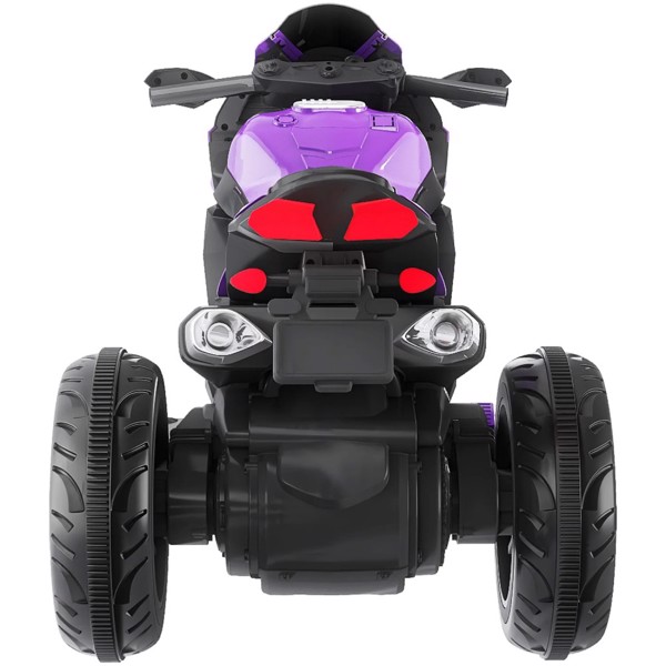 Children's motorcycle, 12V 7AH battery powered, boys and girls 2-6 years old toy motorcycle, gift, purple, three wheels (not shipped on weekends)