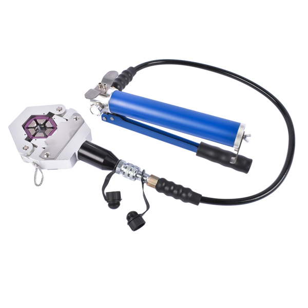 Hydraulic Hose Crimping Tool AC Crimping Tool, Manually Operated AC Hose Crimper with 7 Sets of Dies