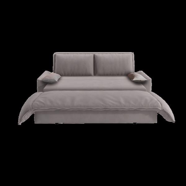 70.1" Queen Pull Out Sofa Bed, 3-in-1 Convertible Sleeper Sofa with 2 Soft Pillows,Multi-Functional Velvet Loveseat Bed,Grey