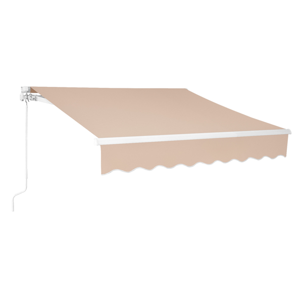 98.4"D x 117"W x 59"H retractable awning Khaki