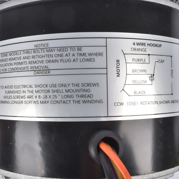 Condenser Fan Motor K55HXJGH-2667 for Emerson GE Motors K55HXNTL-4884 208-230 volts 1075 RPM