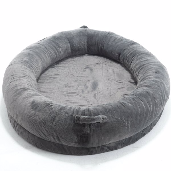 Human Dog Bed for Adult, Giant Extra Large Memory Foam Human Size Pet Bed for People, Fluffy Plush Dog Bed for Human with Storage Pocket  Cover Portable Handle Non-Slip Bottom