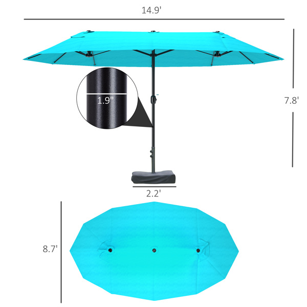 Outdoor beach umbrella /Cantilever Umbrella  ( Amazon Shipping)（Prohibited by WalMart）