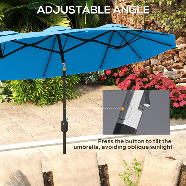 Outdoor beach umbrella /Cantilever Umbrella   Without base  ( Amazon Shipping)（Prohibited by WalMart）