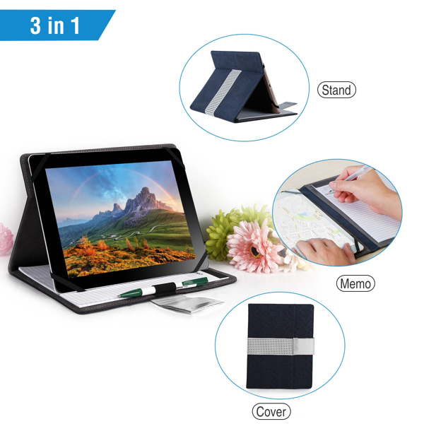 Tablet PC Protector Organizer Case For 9.7in Tablets Business Tablet Portfolio with Notepad Paper