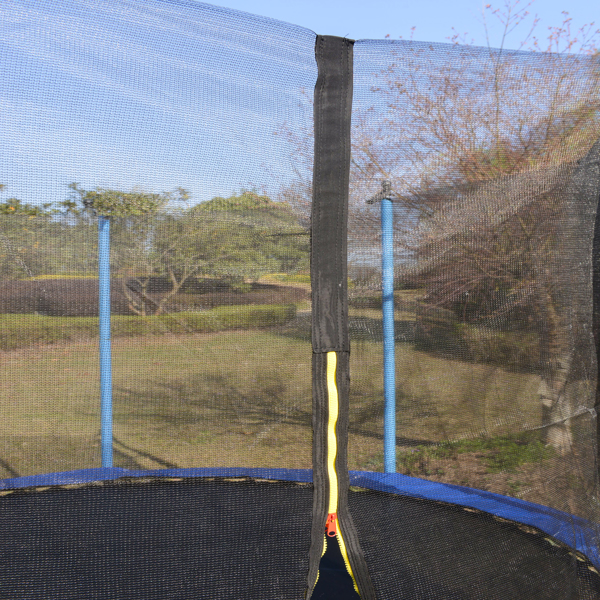 10 FT TRAMPOLINE OUTSIDE SAFETY NET WITH BASKETBALL HOOP