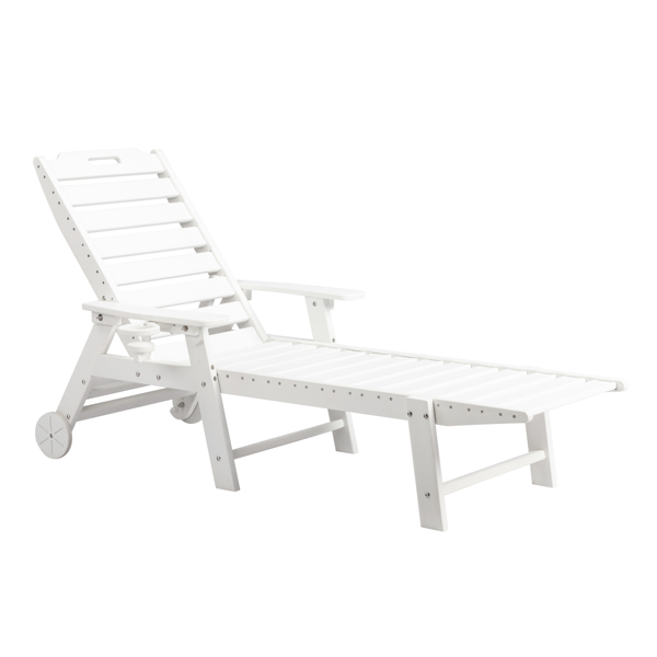 195*75.5*33cm HDPE Backrest Adjustable Lying Bed White