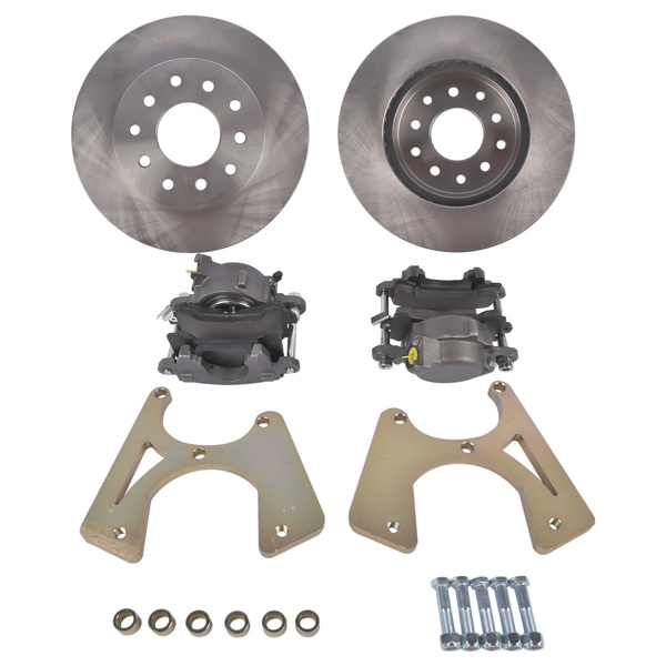 Bolt-On Rear Disc Brake Conversion Kit for 10 & 12 Bolt Chevy Chevelle El Camino Monte Carlo Buick Skylark Oldsmobile Cutlass Pontiac GTO LeMans Tempest Rear