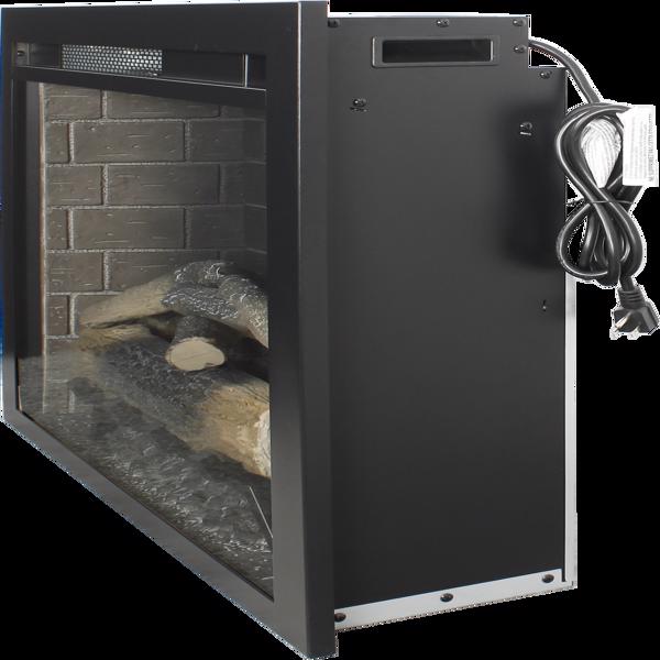 28inch Infrared Electric Fireplace Insert, Touch Panel Home Decor Heater, With Cracking Sound