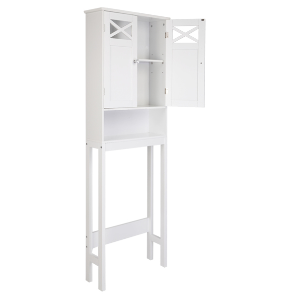 FCH Double Door Fork Toilet Cabinet White