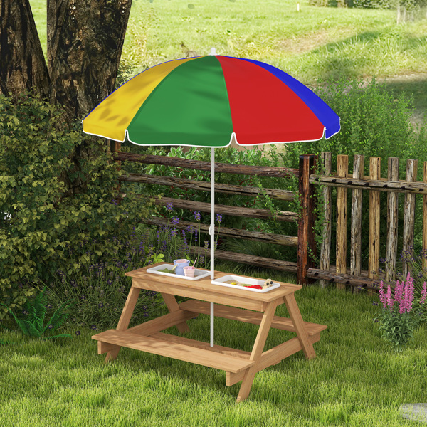 Wooden Outdoor Kids Picnic Table ( Amazon Shipping)（Prohibited by WalMart）