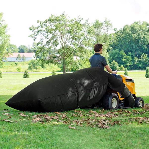 Lawn Tractor Leaf Bag - 54 Cubic Foot Standard Leaf Bag - 112-inch Opening – for 2 Bag Material Collection Systems – Ride-On Lawnmowers - Heavy Duty Material – Fast & Easy Leaf Collection