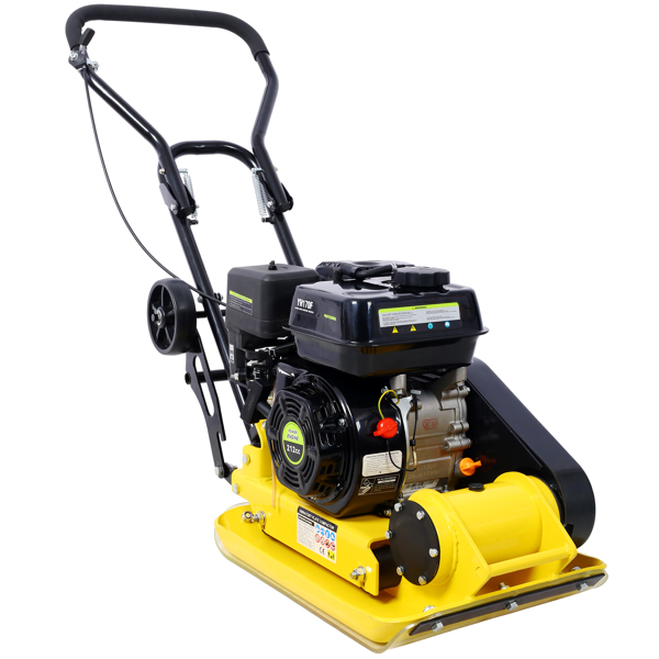 7.0HP 5500VPM MAX Gas Vibration Compaction Force 20 x 14 inch Plate Compactor w/Built-in Wheel,EPA compliant