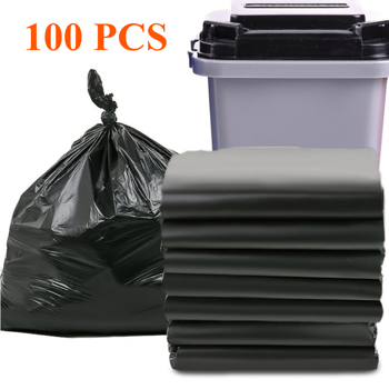 Plastics 30 Gallon Trash Bags (100PCS) 31\\" x 35\\" - Large Heavy Duty Can Liners - Plastic Black Garbage Bags for Lawn, Leaf, Contractor, Yard, Outdoor use