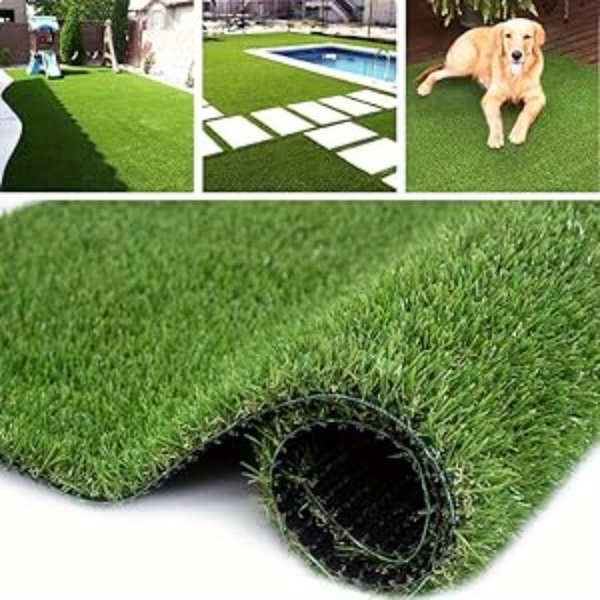 3ft x 16ft Premium Artificial Turf Mat with Drainage Holes. Thick Fake Grass with Rubber Backing, Ideal for Indoor/Outdoor Pet Areas, Garden, Lawn, Patio & Balcony Decor