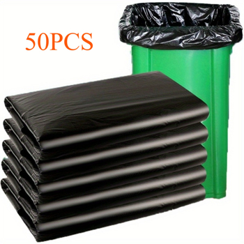 Plastics 30 Gallon Trash Bags (50PCS) 31\\" x 35\\" - Large Heavy Duty Can Liners - Plastic Black Garbage Bags for Lawn, Leaf, Contractor, Yard, Outdoor use