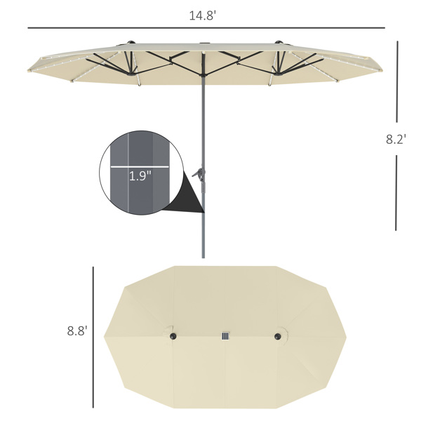 Outdoor beach umbrella /Cantilever Umbrella  ( Amazon Shipping)（Prohibited by WalMart）