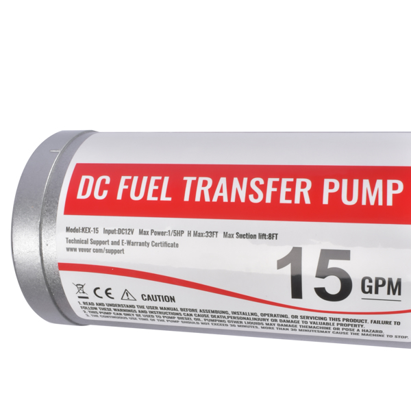 抽油泵 Fuel Transfer Pump 12V DC 15GPM 1/5HP Gear-Type Electric Diesel for Gasoline-8