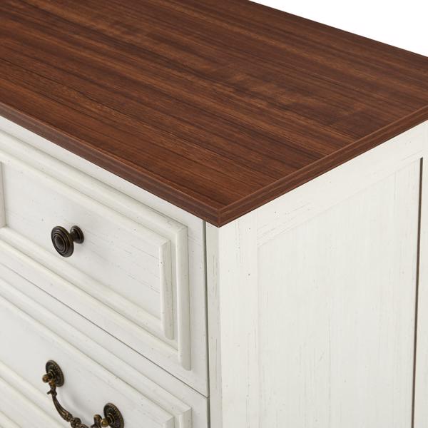 Modern White 5-Drawer Dresser for Bedroom - Ample Storage Wide Chest of Drawers, Sturdy & Safe