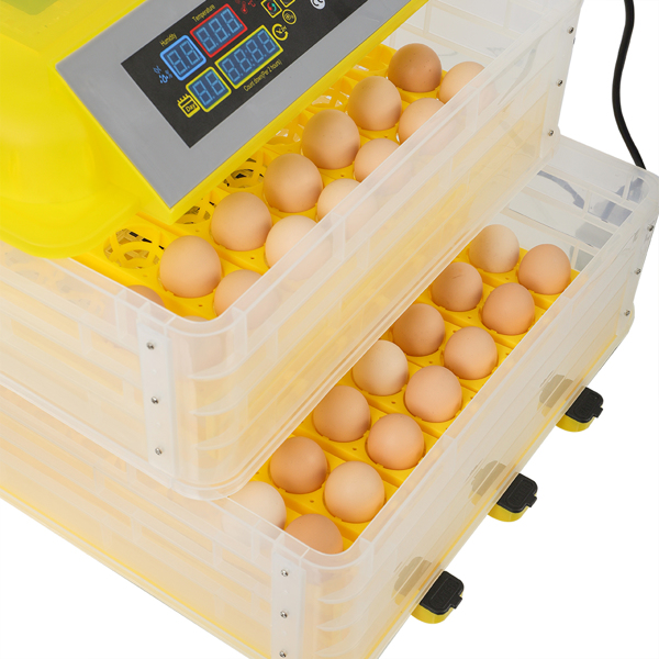 【同款编码：89421360】112-Egg Practical Fully Automatic Poultry Incubator Yellow & Transparent