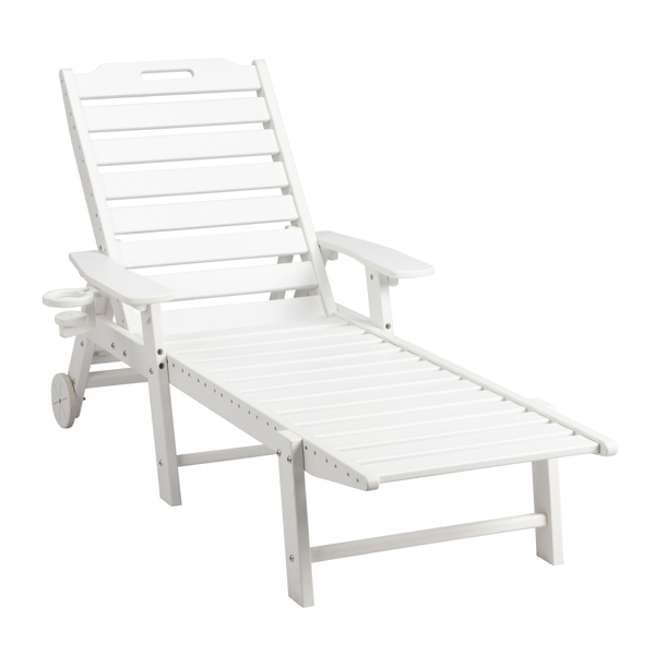 195*75.5*33cm HDPE Backrest Adjustable Lying Bed White