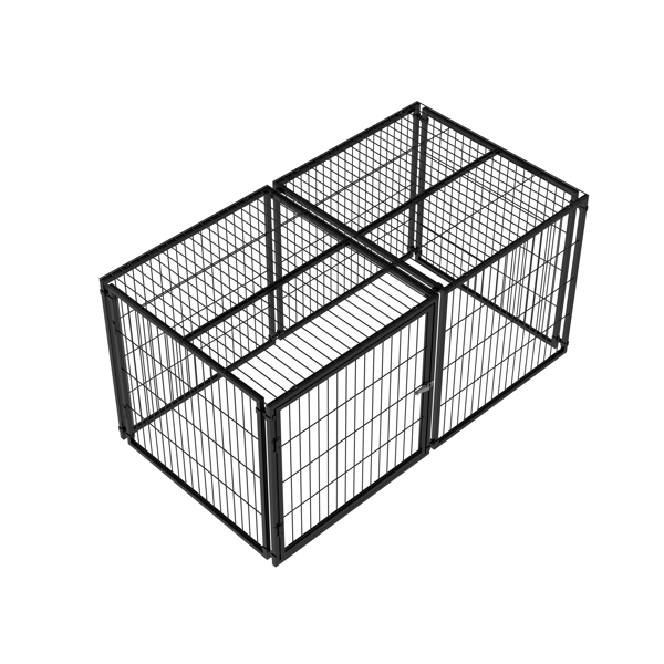 Large Dog Cage 63.7" Dog Kennel for Medium Dogs Puppy Dog Playpen with Top, Pet Cage, Indoor, Black.63.7"L x 34.2"W x 31.7"H.