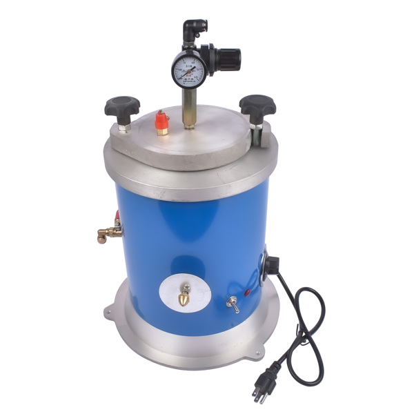 110V 500W Wax Injector Machine with Base Jewelry Casting Tool Wax Melting Furnace Adjustable TEM 30℃-110℃ 5.5lbs 2.5L Round Barrel Mold Casting (Blue)