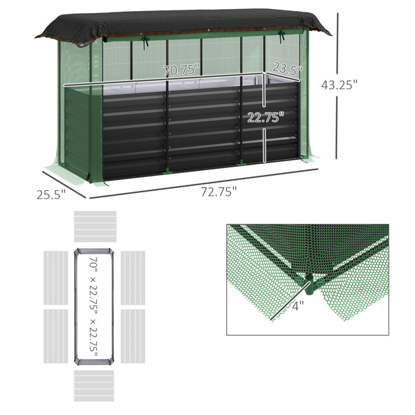 Galvanized Steel Planter Box