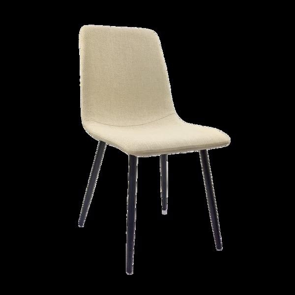 47英寸现代简约中密度纤维板餐桌，胡桃木色金属腿和米色餐椅，适用于4人，小型桌面，电脑桌，办公桌，厨房餐桌，适用于家庭和厨房-8