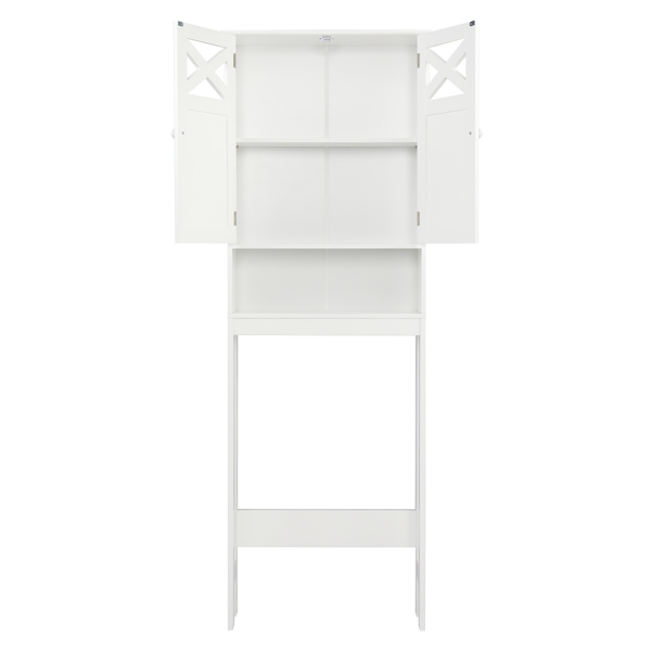 FCH Double Door Fork Toilet Cabinet White