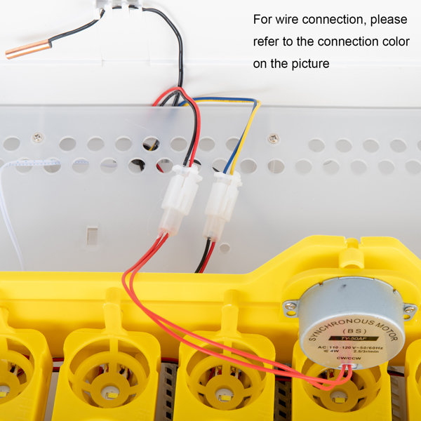  【same code：66032192】42-Egg Practical Fully Automatic Poultry Incubator with Egg Candler US Standard Yellow & & White & Transparent