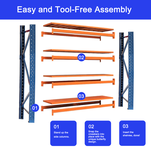 Garage shelves Heavy Duty - 4400 lbs garage storage 4 levels, adjustable metal shelving units and storage, industrial shelves utility shelves for commercial store tools gym