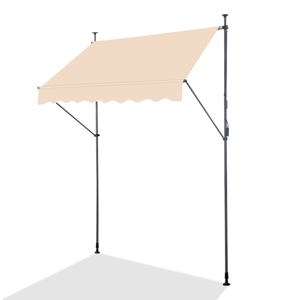 78.7"D x 47.2"W x(78.7 -118.1)"H Retractable Awning Khaki