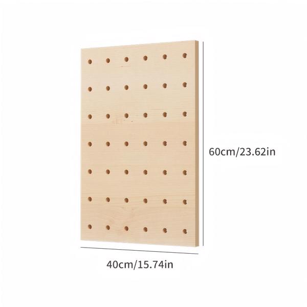 40*60CM solid wood pegboard, not only a storage marvel but also a form of decorative art, it fully showcases the beauty and practicali