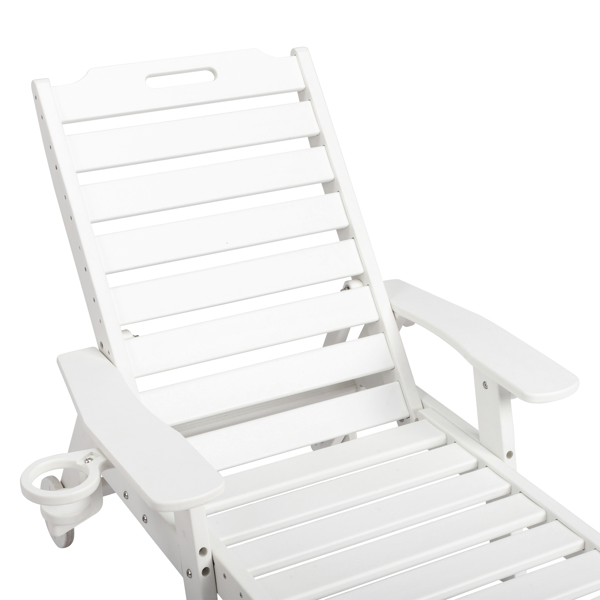 195*75.5*33cm HDPE Backrest Adjustable Lying Bed White