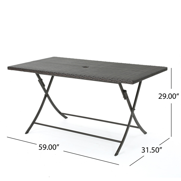 RECTANGLE FOLDABLE DINING TABLE