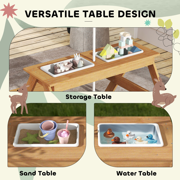 Wooden Outdoor Kids Picnic Table ( Amazon Shipping)（Prohibited by WalMart）