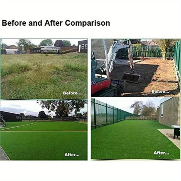 3ft x 32ft Premium Artificial Turf Mat with Drainage Holes. Thick Fake Grass with Rubber Backing, Ideal for Indoor/Outdoor Pet Areas, Garden, Lawn, Patio & Balcony Decor