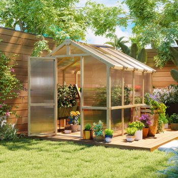 Wooden Walk-in Greenhouse Kit  ( Amazon Shipping)（Prohibited by WalMart）