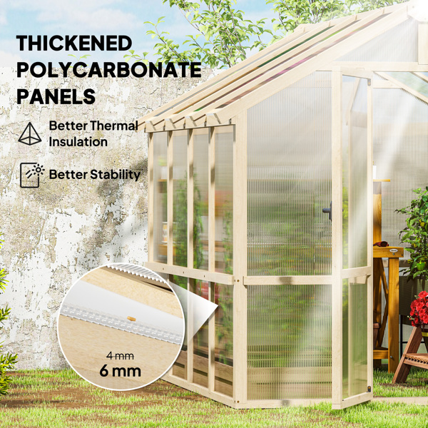 Wooden Walk-in Greenhouse Kit  ( Amazon Shipping)（Prohibited by WalMart）