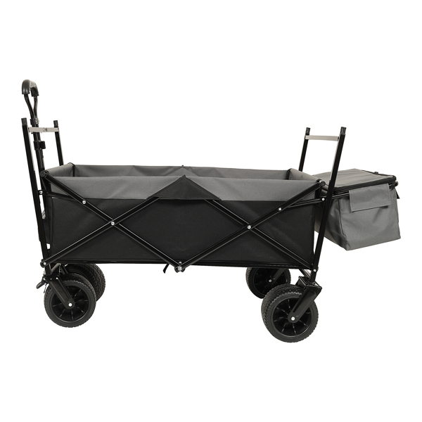 480Lbs Collapsible Wagon with Canopy,Wagon Stroller with 7" All-Terrain Wheels, Lightweight Foldable Wagon, Large Capacity for Camping, Shopping, Sports, and Garden Use,black with mosquito net