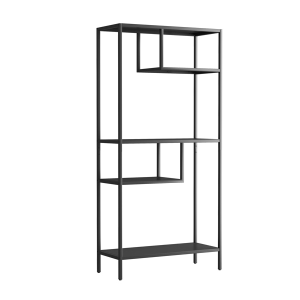 Modern Storage Shelf with 4 Compartments & Metal Legs, Freestanding Organizer,Book Shelves  Display Shelves for Living Room, Bedroom, Home Office