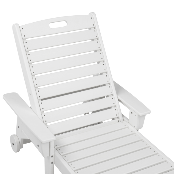 195*75.5*33cm HDPE Backrest Adjustable Lying Bed White