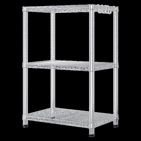 Heavy Duty Storage Shelves  72.83" H   Wire Shelving Unit with Wheels 1020LBS  NSF Metal Shelves for Storage Adjustable Garage Storage Rack Pantry Shelf Commercial Shelving, 72.83" H X 23.6''W X 13.78