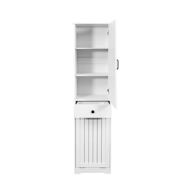 Laundry Cabinet ,with 1 Storage cabinet and 1 Drawer - White